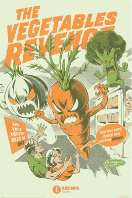 Poster Illustrata The Vegetables Revenge 61x91,5cm