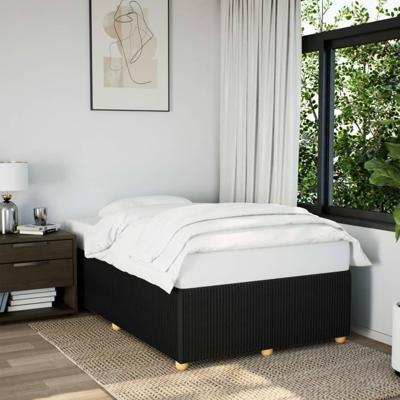 Bedframe zonder matras stof zwart 140x190 cm