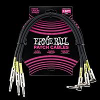 Ernie Ball 6076 patchkabel haaks/recht 46 cm zwart (3 stuks) - thumbnail