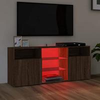 Tv-meubel met LED-verlichting 120x30x50 cm bruin eikenkleur - thumbnail