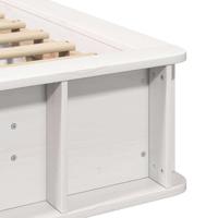 Bedframe met opslag Wit 90 x 200 cm Composiet hout - thumbnail