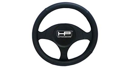 HP Autozubehör Stuurwielhoes (Ø x h) 40.5 cm x 3.5 cm Echt leer Zwart 37 - 39 cm