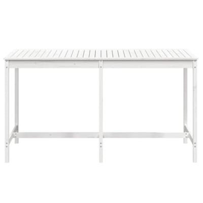 Tuintafel 203,5x90x110 cm massief grenenhout wit