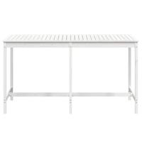 Tuintafel 203,5x90x110 cm massief grenenhout wit - thumbnail