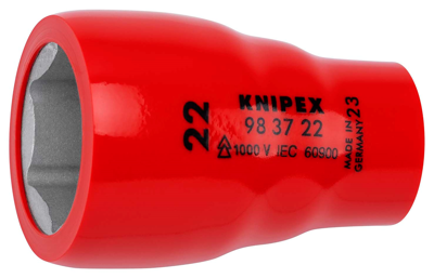 Knipex Steeksleutelinzetstuk voor zeskantschroeven | Binnenvierkant 3/8" | Lengte 49 mm - 98 37 22