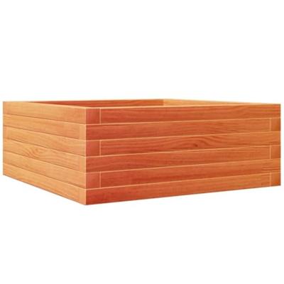VidaXL Plantenbak 60x60x23 cm massief grenenhout wasbruin