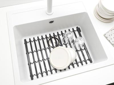 Brabantia gootsteen mat 30x30 cm dark grey