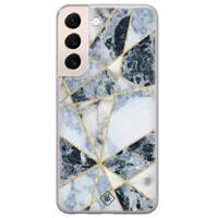 Samsung Galaxy S22 Plus siliconen hoesje - Marmer blauw - thumbnail