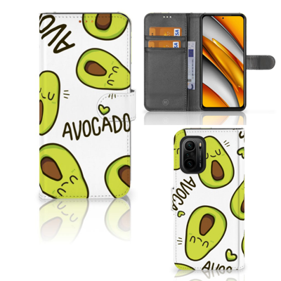 Poco F3 | Xiaomi Mi 11i Leuk Hoesje Avocado Singing | Portemonnee hoesje Poco F3 | Xiaomi Mi 11i Leuk Hoesje Avocado Singing | Portemonnee hoesje