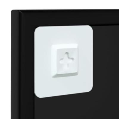 VidaXL Wandspiegel 60x60 cm metaal zwart