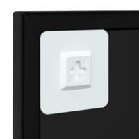 VidaXL Wandspiegel 60x60 cm metaal zwart - thumbnail