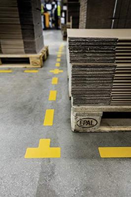 Durable 170004 Stelplaatsmarkering vorm -T- Signaalgeel 10 stuk(s) (l x b x h) 150 x 50 x 0.7 mm