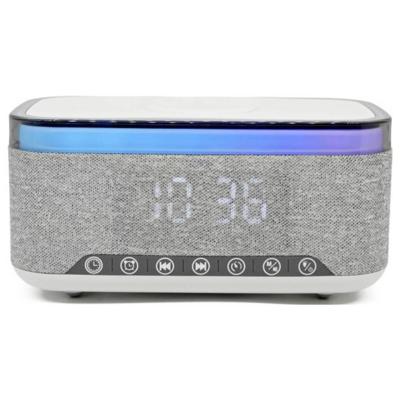 Denver CRQ-225 Wekkerradio FM Bluetooth, MP3, SD, FM, AUX Draadloos opladen, Wekfunctie Grijs
