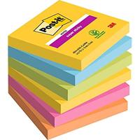 Post-it Plaknotitie 6546SR 76 mm x 76 mm Neon-groen, Ultrablauw, Ultra-geel, Ultra-roze, Neon-oranje 540 vellen - thumbnail