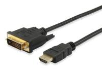 Equip 119323 high quality hdmi to dvi-d single-link adapter cable, m/m, gold-plated, 3m, black - thumbnail