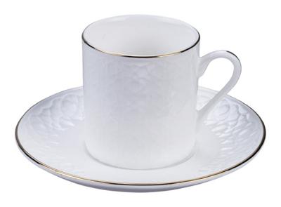 Witte Koffiekop met Gouden Rand - Nippon White - 100ml