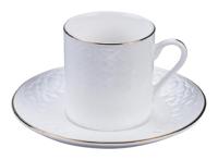 Witte Koffiekop met Gouden Rand - Nippon White - 100ml - thumbnail