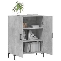 Dressoir 69,5x34x90 cm bewerkt hout betongrijs - thumbnail