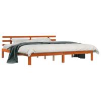 Bedframe Wasbruin 203,5 x 205,5 x 69,5 cm Massief Hout Frissen - thumbnail