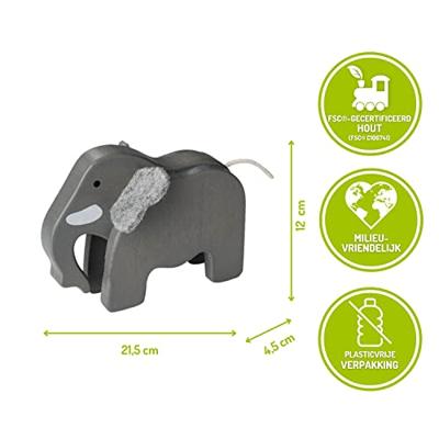 Everearth speelfiguur olifant grijs 15x11x4 cm