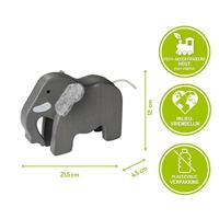 Everearth speelfiguur olifant grijs 15x11x4 cm - thumbnail