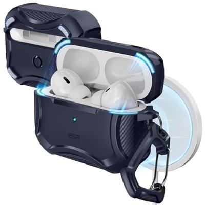 ESR Hoes voor AirPods Pro 2, MagSafe draadloos opladen, compatibel met AirPods Pro 2e generatie 2022/1e generatie 2019, magnetisch deksel, HaloLock Cyber Armor robuuste AirPod hoes