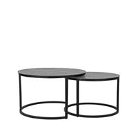 LABEL51 Salontafel 'Grand' Set van 2 stuks, kleur Grijs - thumbnail