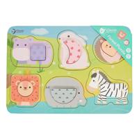 Classic World world houten puzzel wilde dieren, 13st. - thumbnail