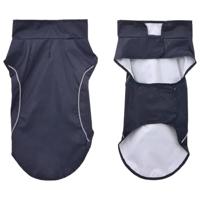 Hondenregenjas met reflecterende strips polyester marineblauw M - thumbnail