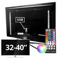 Tv backlight set met 2 RGBWW ledstrips voor tv's 32-40 inch - thumbnail
