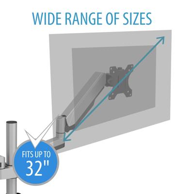 V7 Monitorhouder voor dubbel touchscreen, grijs