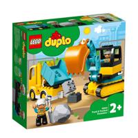 LEGO DUPLO - Truck & Graafmachine met rupsbanden Constructiespeelgoed - thumbnail