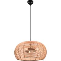 LED Hanglamp 3-Lichts Rond Bruin Hout - E27 Fitting - Stijlvolle Verlichting - thumbnail