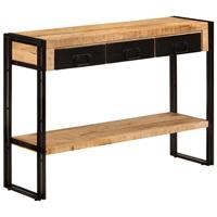 Wandtafel 110x30x76 cm massief mangohout - thumbnail