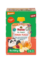 Holle Knijpfruit Panda Peach Multipack Bio - thumbnail