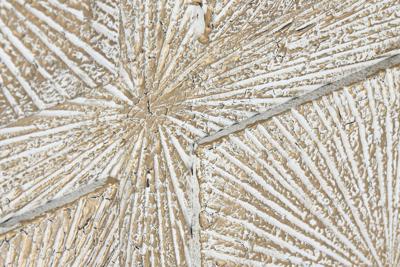 Wanddecoratie Home ESPRIT Wit Gouden Modern Decapé 120 x 3,5 x 120 cm