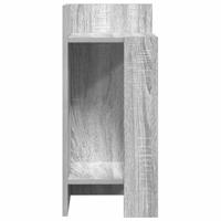 Bijzettafeltje met plank 25,5x27x60 cm grijs sonoma eikenkleur - thumbnail