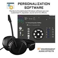 Hoofdtelefoon met microfoon The G-Lab Korp Thallium Zwart - thumbnail