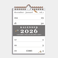 A5 Spiraalkalender 2026 Veren - thumbnail