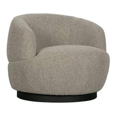 WOOOD Draaifauteuil 'Woolly' Bouclé, kleur Naturel WOOOD Draaifauteuil 'Woolly' Bouclé, kleur Naturel