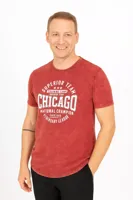 ItalianStyle - Heren T-Shirt - Rood - Ronde Hals - Chicago - thumbnail