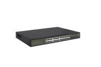 LevelOne ges-2128p hilbert 28-port gigabit poe smart lite managed switch, 24x poe, 380w, 4x sfp/rj45 - thumbnail