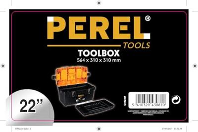 Gereedschapskoffer met metalen sloten Perel OM22M Gereedschapskoffer met metalen sloten Perel OM22M