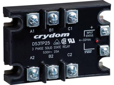 Crydom Halfgeleiderrelais D53TP50D 50 A Schakelspanning (max.): 530 V/AC Schakelend bij overbelasting 1 stuk(s)