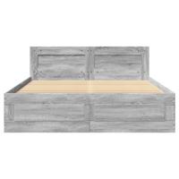 Bedframe met hoofdeinde bewerkt hout grijs sonoma 120x200 cm - thumbnail