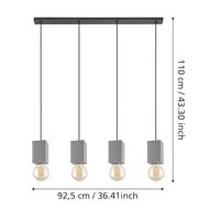 Eglo Betonlook eettafellampPrestwick 3 - 43598 - thumbnail