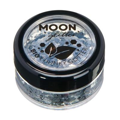 Moon Creations grote glittervlokken bio 3 gr zilver