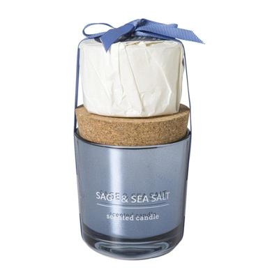 Geurkaars met refill - salie & zeezout Geurkaars met refill - salie & zeezout