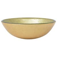 Wasbak gehard glas 42 cm goud - thumbnail