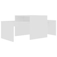 VidaXL Salontafelset 100x48x40 cm bewerkt hout wit - thumbnail